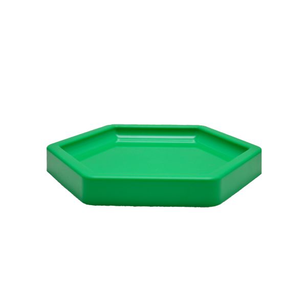 Bandeja Verde sextavada baixa 